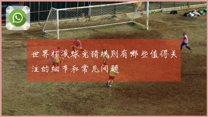 世界杯滚球竞猜规则有哪些值得关注的细节和常见问题